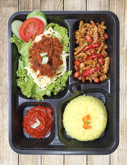 Nasi Kuning Abon Sapi